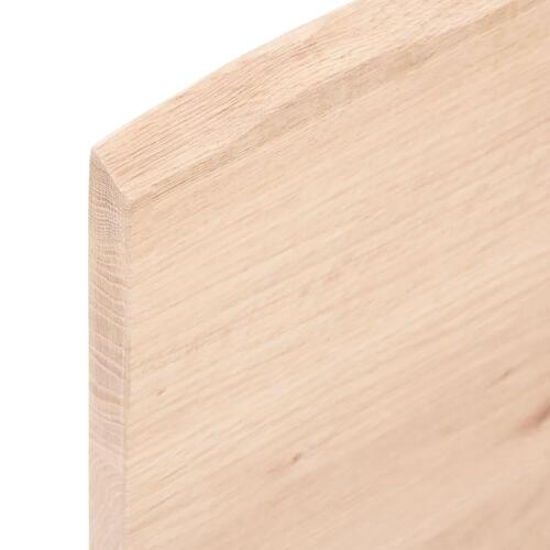 Bordplade 100x40x2 cm ubehandlet massivt egetræ