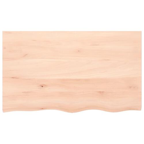Bordplade 100x60x2 cm ubehandlet massivt egetræ