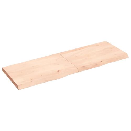 Bordplade 120x40x(2-4) cm ubehandlet massivt egetræ