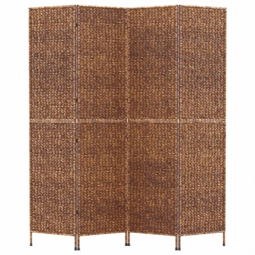 Rumdeler med 4 paneler i vandhyacint - 163×180 cm, brun