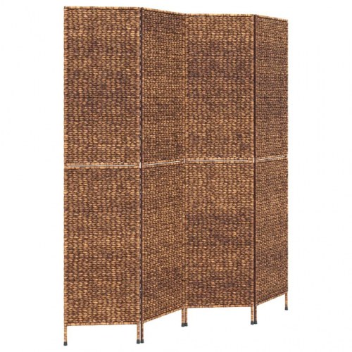 Rumdeler med 4 paneler i vandhyacint - 163×180 cm, brun