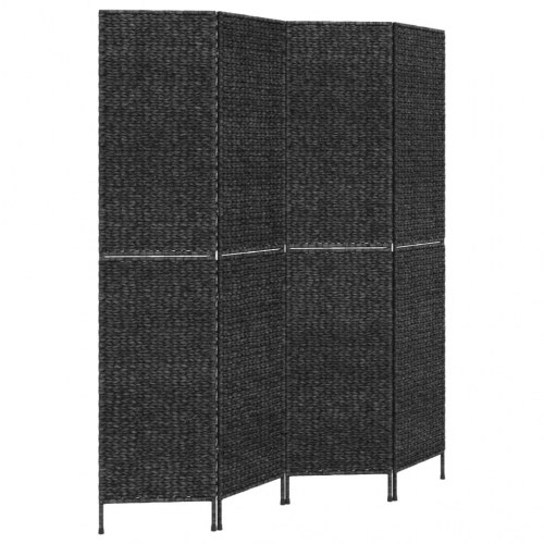 Rumdeler med 4 paneler 163x180 cm vandhyacint sort