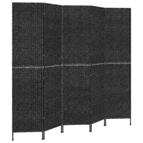 Rumdeler med 5 paneler 205x180 cm vandhyacint brun