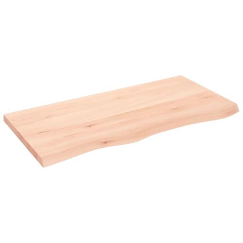 Bordplade 100x50x(2-4) cm ubehandlet massivt egetræ