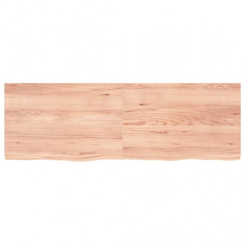 Bordplade til badeværelse 180x60x(2-4) cm massivt træ lysebrun