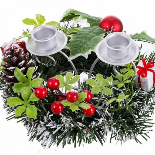Julelys Holder Rød Multifarvet Metal Plastik Ananas 15 cm