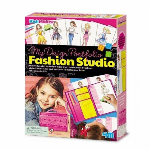Hape Tegningssæt - Fashion Studio kreativt modesæt til børn