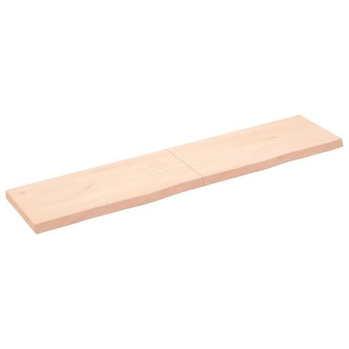 Bordplade 180x40x(2-6) cm ubehandlet massivt egetræ