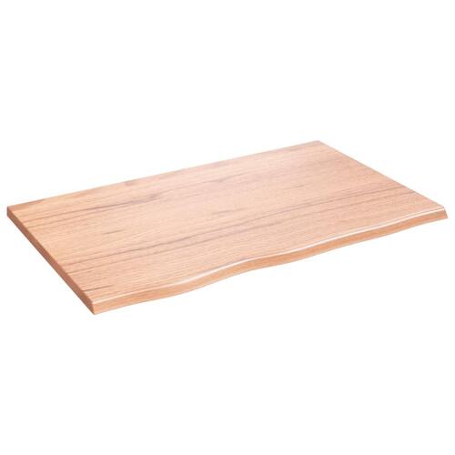 Bordplade 80x50x2 cm behandlet massivt eg lysebrun