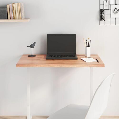 Bordplade 80x60x2 cm behandlet massivt eg lysebrun