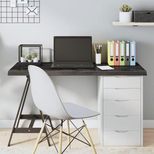 Bordplade 120x40x(2-4) cm behandlet massivt egetræ mørkebrun