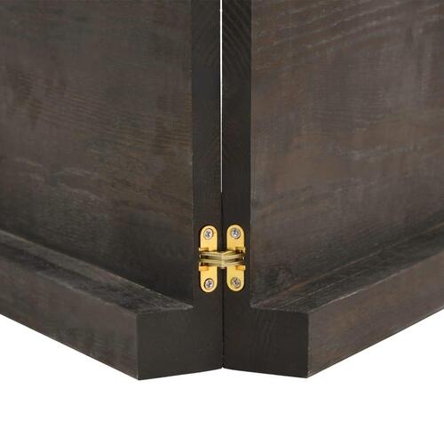 Bordplade 140x60x(2-6) cm behandlet massivt egetræ mørkebrun