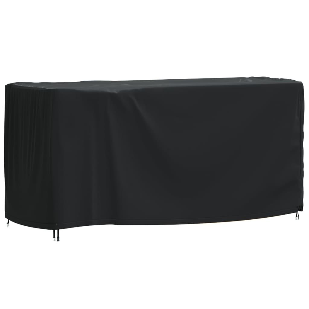 Havemøbelovertræk 180x70x90 cm vandtæt 420D sort