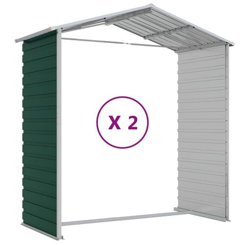 Haveskur 191x215x198 cm galvaniseret stål grøn