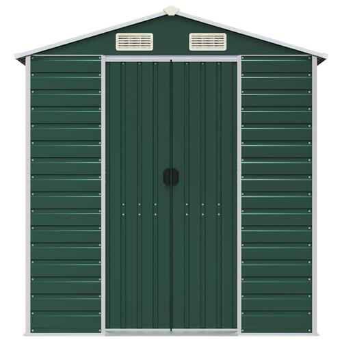 Haveskur 191x300x198 cm galvaniseret stål grøn