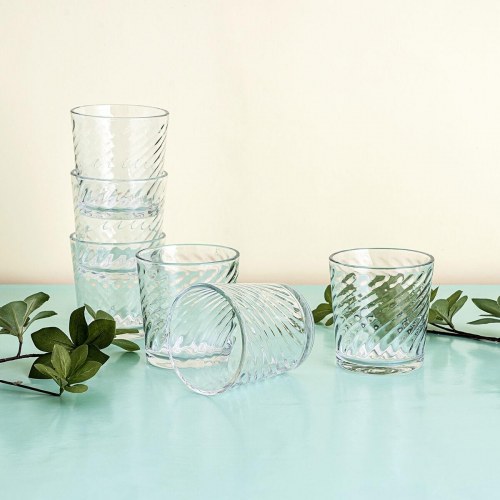 Twist drikkeglas - sæt med 6, gennemsigtig, 260 ml