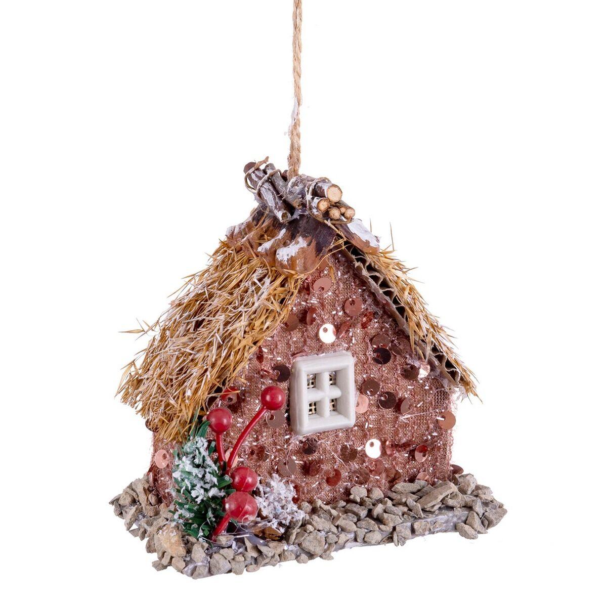 Julepynt Multifarvet Natur Polyfoam Hus 9 X 5 X 9 5 Cm