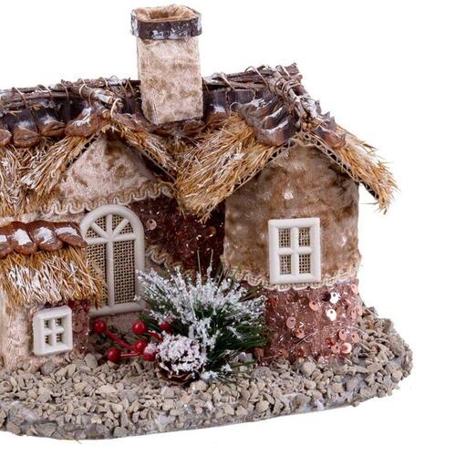 Julepynt Multifarvet Natur Polyfoam Hus 18 x 22 x 15 cm