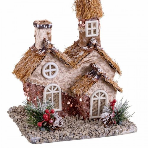 Julepynt Multifarvet Natur Polyfoam Hus 20 x 16 x 28,5 cm