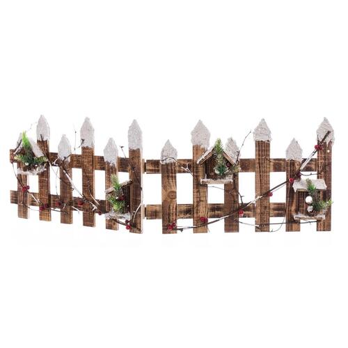 Julepynt Multifarvet Natur Træ Plastik Hegn 98 x 30 x 1,5 cm
