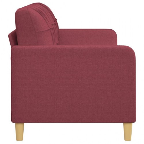 3-personers sofa i stof - 180 cm, vinrød