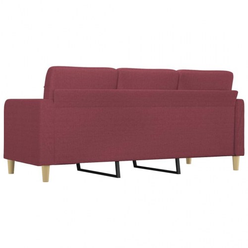 3-personers sofa i stof - 180 cm, vinrød