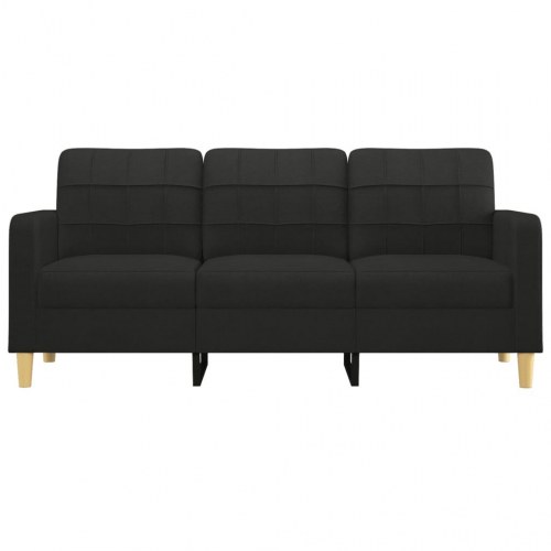 3-personers sofa 180 cm stof sort