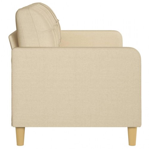 3-personers sofa i stof - cremefarvet, 180 cm sædebredde