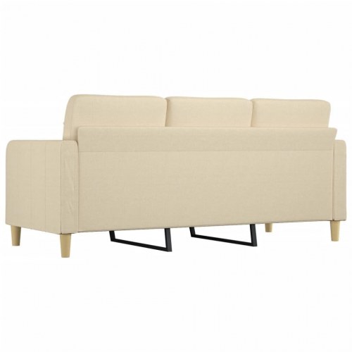 3-personers sofa i stof - cremefarvet, 180 cm sædebredde