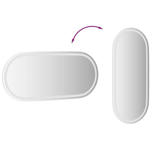 LED-badeværelsesspejl 100x45 cm oval