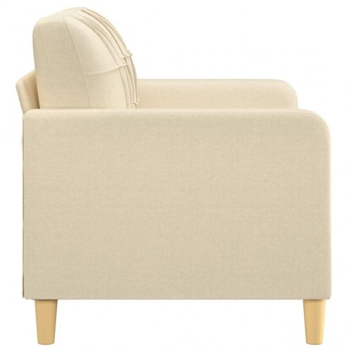2-personers sofa i stof - cremefarvet, sædebredde 120 cm