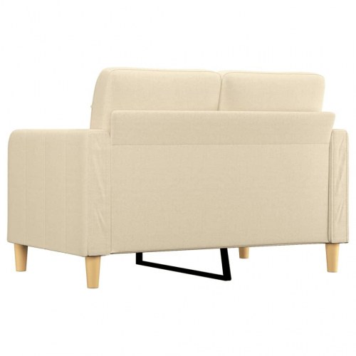 2-personers sofa i stof - cremefarvet, sædebredde 120 cm
