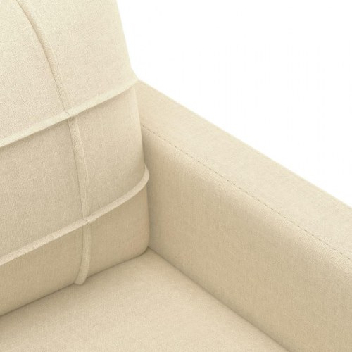2-personers sofa i stof - cremefarvet, sædebredde 120 cm