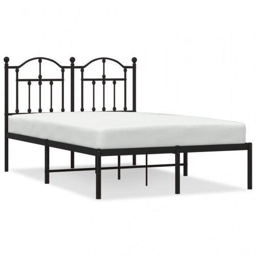 Sengeramme med sengegavl 120 x 190 cm - sort