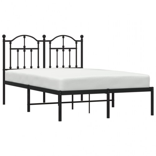 Sengeramme med sengegavl 120 x 190 cm - sort