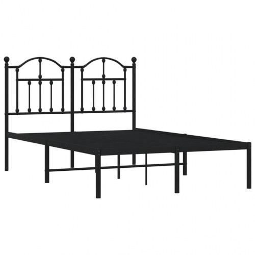 Sengeramme med sengegavl 120 x 190 cm - sort