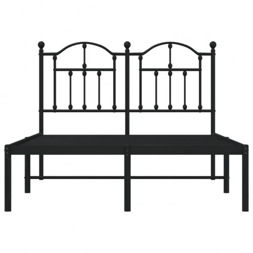 Sengeramme med sengegavl 120 x 190 cm - sort