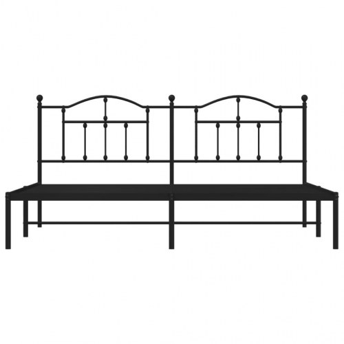 Sengeramme med sengegavl 193 x 203 cm - sort