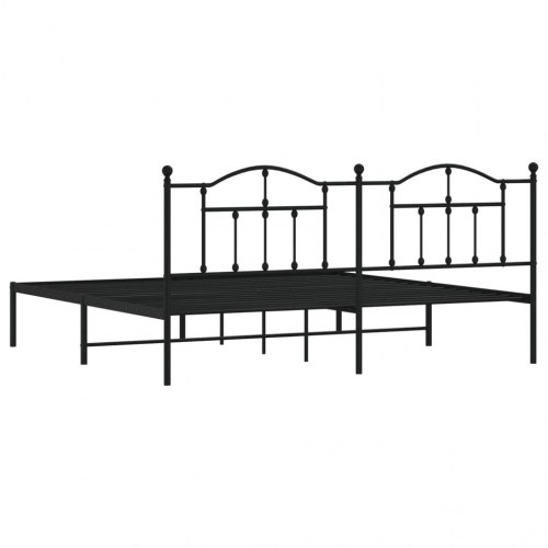 Sengeramme med sengegavl 193 x 203 cm - sort