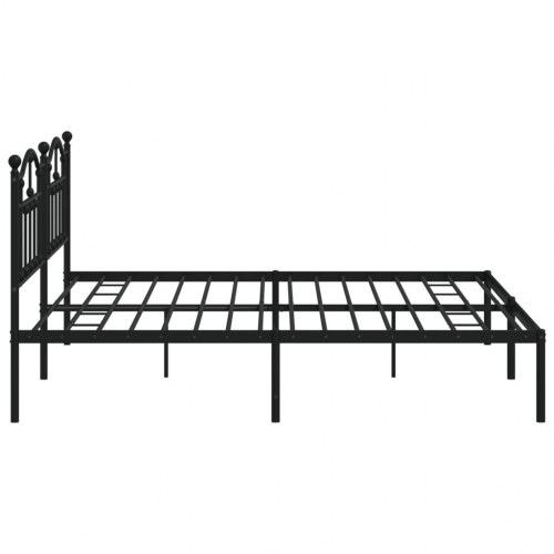Sengeramme med sengegavl 200 x 200 cm - sort