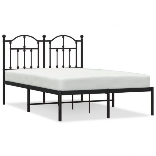 Sengeramme med sengegavl 120 x 200 cm - sort