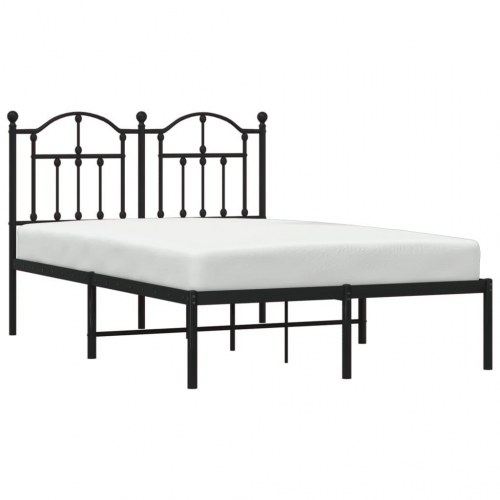 Sengeramme med sengegavl 120 x 200 cm - sort