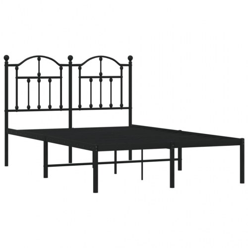 Sengeramme med sengegavl 120 x 200 cm - sort