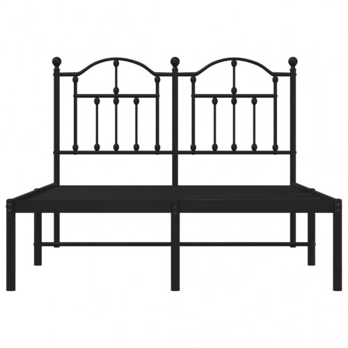 Sengeramme med sengegavl 120 x 200 cm - sort