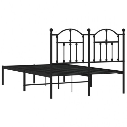 Sengeramme med sengegavl 120 x 200 cm - sort