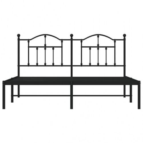 Sengeramme med sengegavl 180 x 200 cm - sort