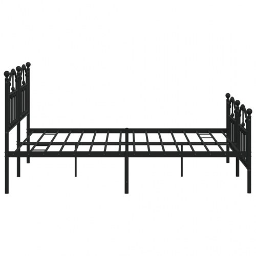 Sengeramme i metal med fodgærde 180×200 cm - sort