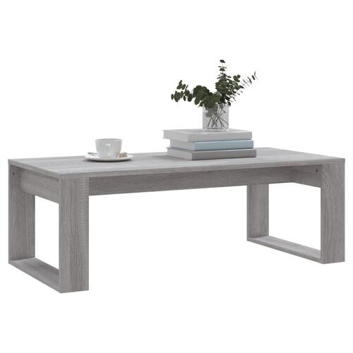 Sofabord 102x50x35 cm konstrueret træ grå sonoma-eg