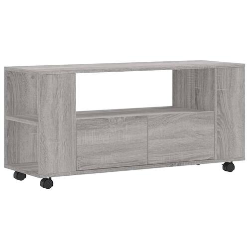 Tv-bord 102x34,5x43 cm konstrueret træ grå sonoma-eg