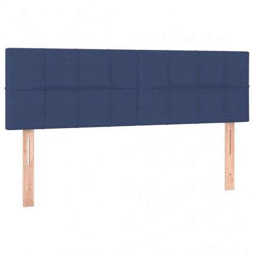 Kontinentalseng med madras 140x190 cm - stof, blå
